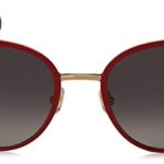 Kate Spade New York Women’s Janalee Round Sunglasses, Red Havana, 53 mm