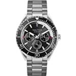 Nautica Men’s Cruise Nac 10 NAPNAI805 Black Stainless-Steel Quartz Fashion Watch