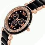 Pappi-Haunt Black-Golden Dial Chain Women & Girls Watch