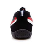 Nautica Mens Athletic Water Shoes | Aqua Socks |Quick Dry | Slip-on/Elastic Lace Sandals -Wesson-Black/Red-11