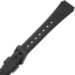 Gilden 19mm Black Polyurethane Sport Watch Strap 017360, fits Casio Databank watches