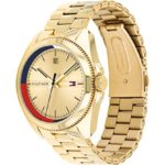 Tommy Hilfiger Men’s Quartz Watch with Gold Tone Stainless Steel Strap, 22 (Model: 1791686)