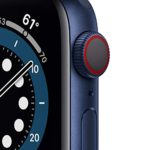 New Apple Watch Series 6 (GPS + Cellular, 40mm) – Blue Aluminum Case with Deep Navy Sport Band