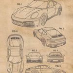 Vintage Porsche 911 & Boxster Patent Poster Prints, Set of 4 (8×10) Unframed Photos, Wall Art Decor Gifts Under 20 for Home, Office, Man Cave, Teacher, College Student, Germany Cars & Coffee Fan