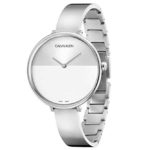 Calvin Klein Rise Quartz Silver and White Dial Ladies Watch K7A23146