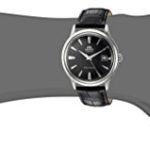 Orient Men’s 2nd Gen. Bambino Ver. 1 Stainless Steel Japanese-Automatic Watch with Leather Strap, Black, 21 (Model: FAC00004B0)
