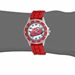 Cars Kids’ Analog Watch with Silver-Tone Casing, Red Bezel, Red Strap – Official Cars Lightning McQueen Character on The Dial, Time-Teacher Watch, Safe for Children – Model: CZ1009