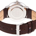 Tommy Hilfiger Men’s Sophisticated Sport Stainless Steel Quartz Watch with Leather Calfskin Strap, Brown, 20 (Model: 1710352)