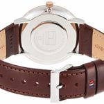 Tommy Hilfiger Men’s Sophisticated Sport Stainless Steel Quartz Watch with Leather Strap, Brown, 20 (Model: 1710354)