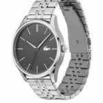 Lacoste Men’s Vienna Quartz Watch with Stainless Steel Strap, Silver, 20 (Model: 2011073)