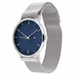 Tommy Hilfiger Men’s Quartz Watch with Stainless Steel Strap, Blue, 20 (Model: 1791657)