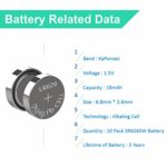 KaPonsec 10 Pack SR626SW AG4 Equivalent 377S 377 LR626 1.5V Button Cell Watch Battery Replacement