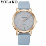 Bokeley Retro Wristwatch, Women’s Casual Analog Quartz Watch Clock Leather Band Wrist Watch (G)