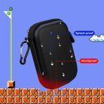 BOVKE Carrying Case For Nintendo Game & Watch: Super Mario Bros Handheld Game Consoles Classic Device, Mesh Pocket for Charging Cable, Black