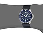 Casio Diver Inspired Stainless Steel Quartz Watch with Resin Strap, Black, 25.6 (Model: MDV106B-2AV)