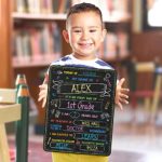 First Day and Last Day of School Board Signs – 14” X 11” Double-Sided Printing – First Day Preschool Kindergarten Back to School Supplies Signs for Kids – Reusable 1st Day of School Chalkboard Sign