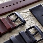 Suunto SS050232000 Original Watch Strap for All Suunto Spartan Sport WRH and Suunto 9 Watches, Leather, Length: 22.7 cm, Width: 24 mm, Includes Pins for Attaching the Strap, Brown/Black