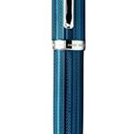 Xezo Brass Fine Rollerball Pen in French Blue Metallic Color, Diamond-Cut Engraved, Platinum Plated, Serialized (Incognito Blue R)