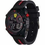 Ferrari Men’s Forza Quartz Watch with Silicone Strap, Black, 22 (Model: 0830743)