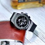 Time Warrior Paulareis 2019 Mechanical Automatic Luxury Elegant Watches for Men, Steel Strap Analog Patek Style (Black)