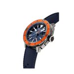 Alpina Men’s Seastrong Diver Titanium/Stainless Steel Swiss Quartz Diving Watch with Rubber Strap, Blue, 22 (Model: AL-247LNO4TV6)