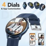 Smart Watch, AGPTEK Smartwatch for Men Women IP68 Waterproof Activity Tracker with Full Touch Color Screen Heart Rate Monitor Pedometer Sleep Monitor for Android and iOS Phones, Blue, LW11