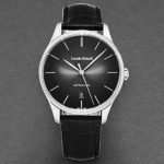 Louis Erard Men’s ‘Heritage’ Grey/Black Dial Black Leather Strap Automatic Watch 69287AA62.BAAC82