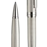 Xezo Incognito 925 Solid Sterling Silver Weighty Twist-Action Ballpoint Pen, Diamond-Cut Engraved (Incognito 925 Sterling Silver B)