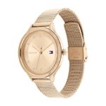 Tommy Hilfiger Women’s Quartz Stainless Steel and Mesh Bracelet Watch, Color: Light Carnation Gold (Model: 1782431)