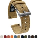 22mm Khaki – BARTON Canvas Quick Release Watch Band Straps – Choose Color & Width – 18mm, 19mm, 20mm, 21mm, 22mm, 23mm, or 24mm