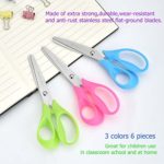 OneName Left-Handed Kids Scissors 6 Pack 5 Inch Left hand scissors for child School Student Scissors,Stainless Steel Sharp Blade Soft Comfort-Grip Handles Blunt Lefty Safety Scissors for Kids Scissor