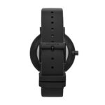 Skagen Men’s Aaren Quartz Analog Stainless Steel and Silicone Watch, Color: Black (Model: SKW6544)