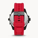 Diesel DZ7466 Black Dial Red Silicone Strap Three-Hand Men’s Uber Chief 54mm Watch