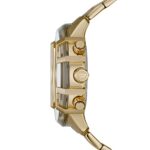 Diesel Men’s 48mm Griffed Quartz Stainless Steel Chronograph Watch, Color: Gold (Model: DZ4573)