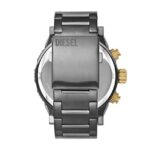 Diesel DZ4614 Gray Dial Gunmetal Stainless Steel Bracelet Men’s 51mm Double Down 2.0 Chronograph Watch