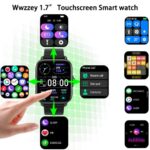 Wwzzey Smart Watch for Men(Answer/Make Call), 1.7“ Touch Screen Smartwatch Activity Tracks with Heart Rate Blood Oxygen Sleep Monitor, 28 Sport Modes, AI Voice, Compatible with Android and iOS Phones