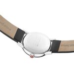 Mondaine Evo2 MSE.40210.LB Mens Watch 40mm – Official Swiss Railways Wrist Watch Date Black Leather Strap 30m Waterproof Sapphire Crystal