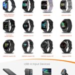 Sinoacc Smart Watch Charger for Skg Letsfit Cubitt Yamay Willful Fitpolo Kospet Tozo Wyze Umidigi Blackview 3.3Ft USB Magnetic Charging Cable Cord for Umidigi Uwatch 3S 3 2 2S Urun Smartwatch