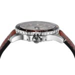 Fossil Men’s Fossil Blue Quartz Stainless Steel and Leather Three-Hand Watch, Color: Silver, Brown (Model: FS5961)