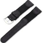 Hadley-Roma 19mm ‘Men’s’ Leather Watch Strap, Color:Black (Model: MSM866RA 190)