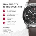 Victorinox Journey 1884 Watch with Black Dial and Brown Leather Strap Set with Pouch