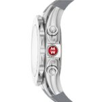 MICHELE MWW12F000102 Jellybean Silver Tone Chronograph Dial Grey Silicone Band Women’s Watch