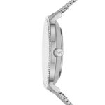 Michael Kors Women’s Pyper Quartz Watch with Stainless Steel Mesh Strap, Silver, 14 (Model: MK4618)