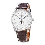 Longines Master Collection Automatic Moonphase Watch, Silver Barleycorn Dial, 42mm