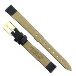 9mm Hadley Roma Black Genuine Calfskin Leather Unstitched Ladies Watch Band 702