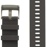 Suunto SS050222000 Original Watch Strap for All Spartan Sport WRH 9 Watches, Silicone, Length: 22.3 cm, Width: 24 mm, Includes Pins for Attaching the Strap, Grey/Silver