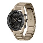 BOSS Center Court Men’s Chronograph Stainless Steel Case and Link Bracelet Watch, Color: Beige Gold (Model: 1514027)