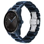 Movado Bold Men’s Swiss Quartz Stainless Steel and Ceramic Link Bracelet Watch, Color: Blue (Model: 3600864)