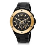 Michael Kors Watches Men’s Lennox Quartz Watch with Stainless Steel Strap, Black, 24 (Model: MK8941)