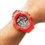 CampCo Smith & Wesson Red Tactical Digital Shock Watch – Three Modes of Operation, EL Backlight, TPR Band, Chronograph, Water-Resistant